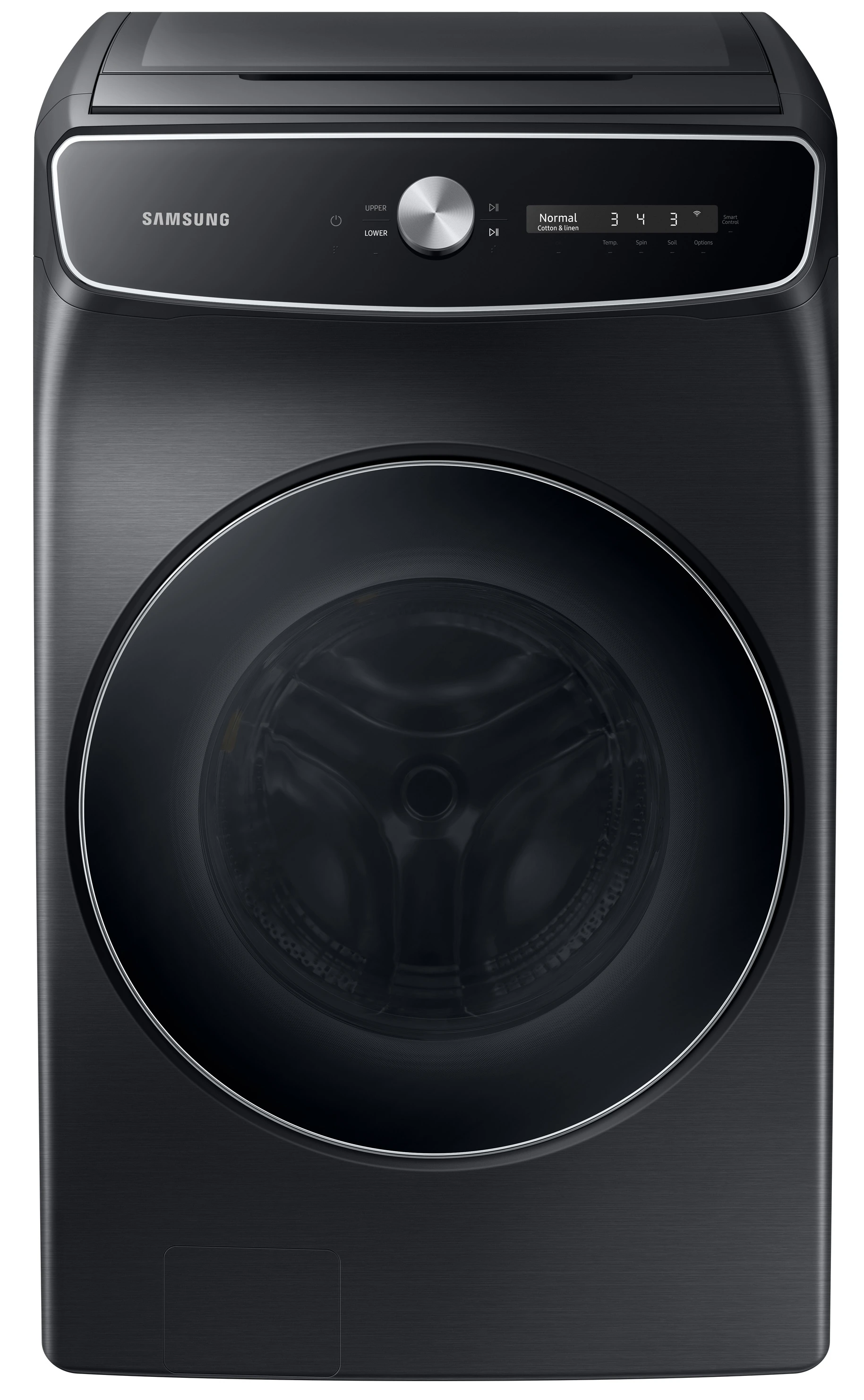 Front view of the Samsung WV60A9900AV front load washer 