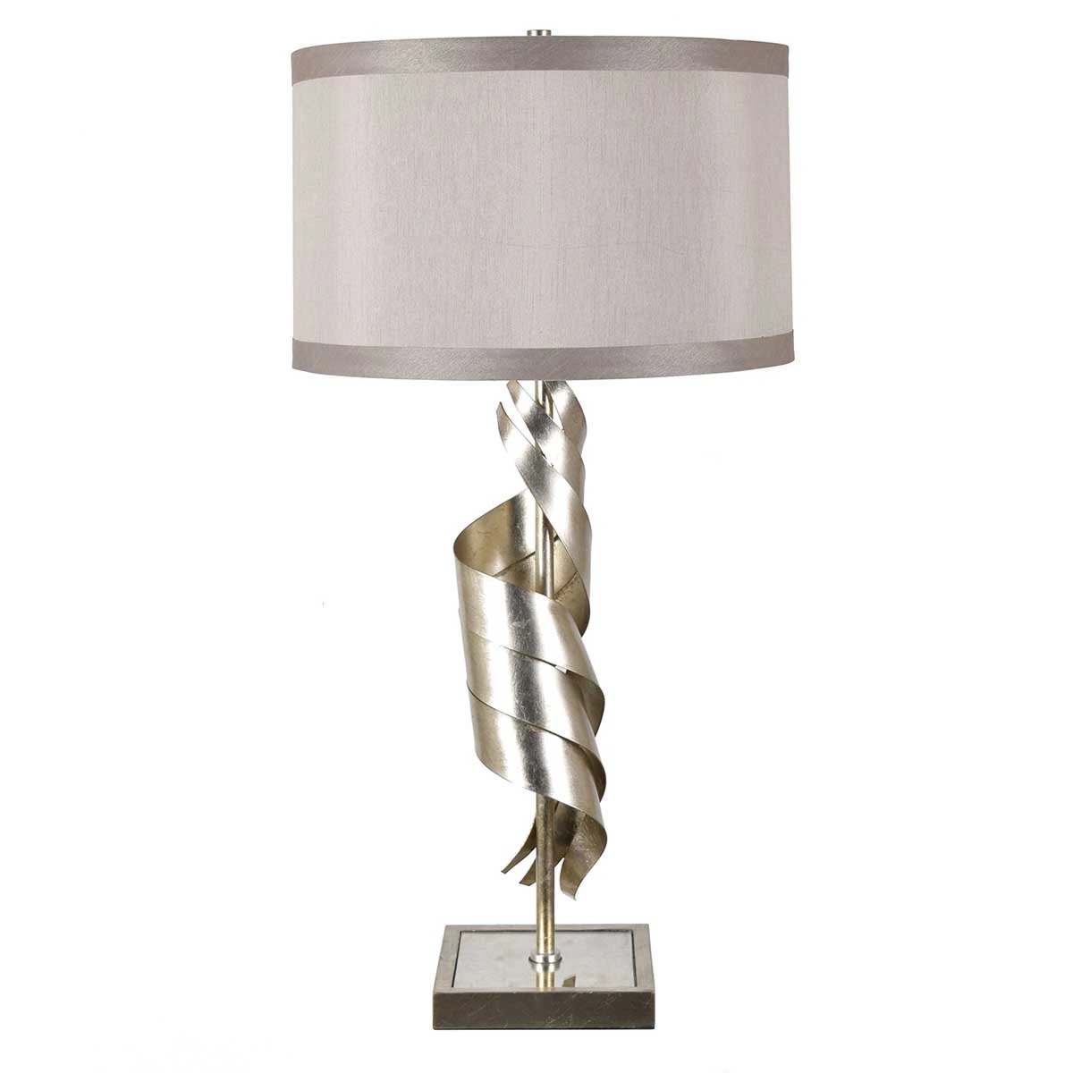 gilded silver table lamp