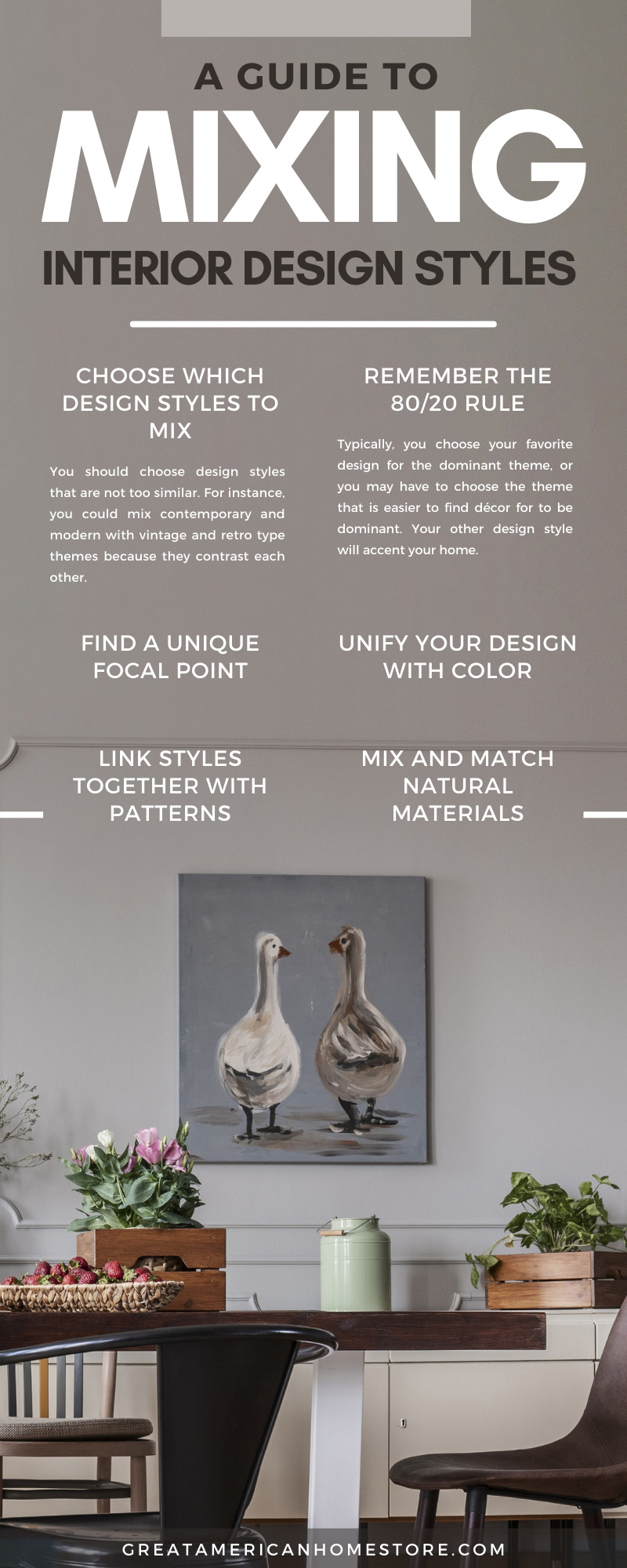 Mixing Interior Design Styles Infographic
