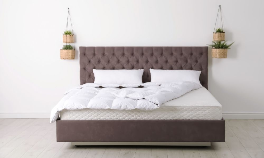 Tufted bedframe and mattress