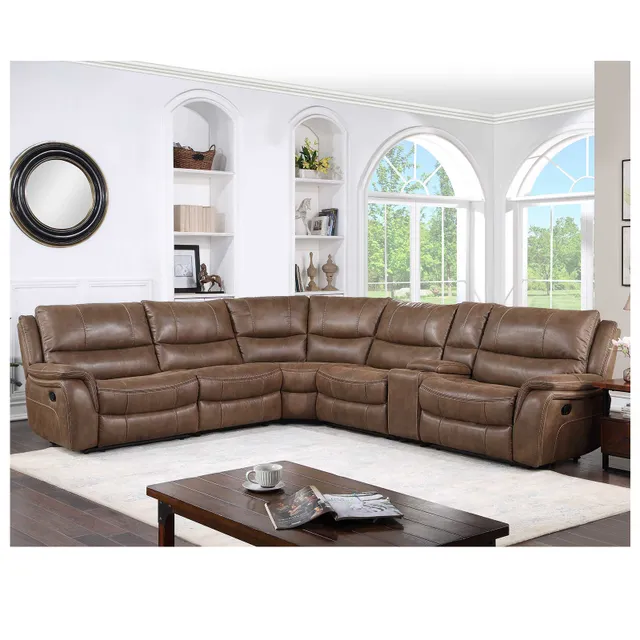 The Steven Silver Co. Lehi 6-piece L-shaped sectional in a living room 