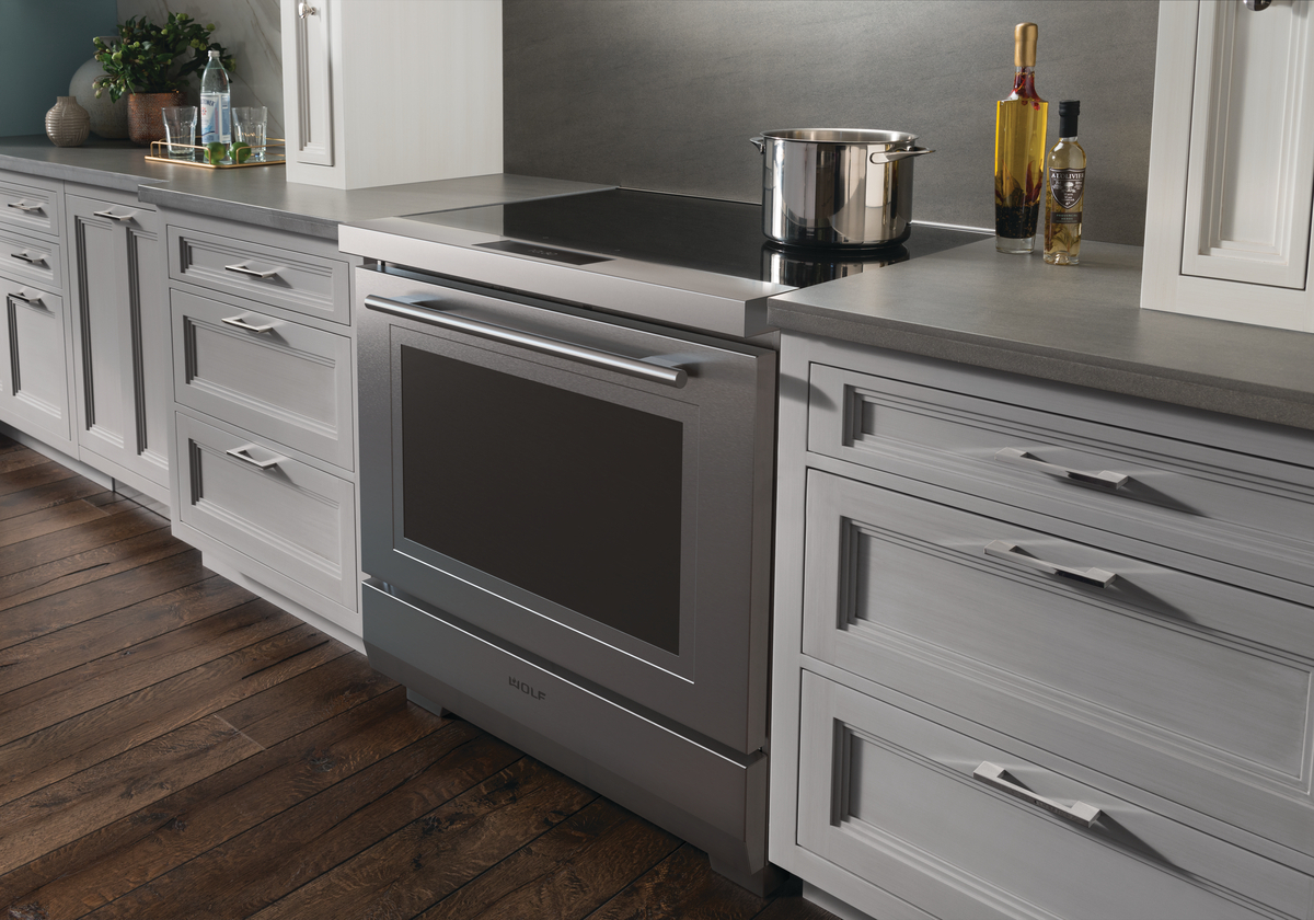 Built-in induction Wolf range