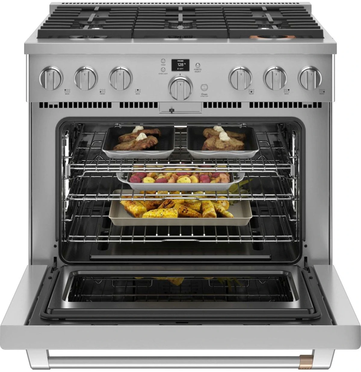 Café 36in Stainless Steel Pro Style Gas Range