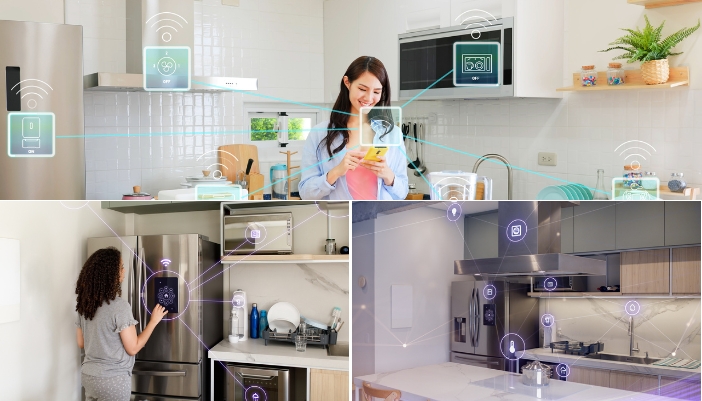 Collage of smart appliances