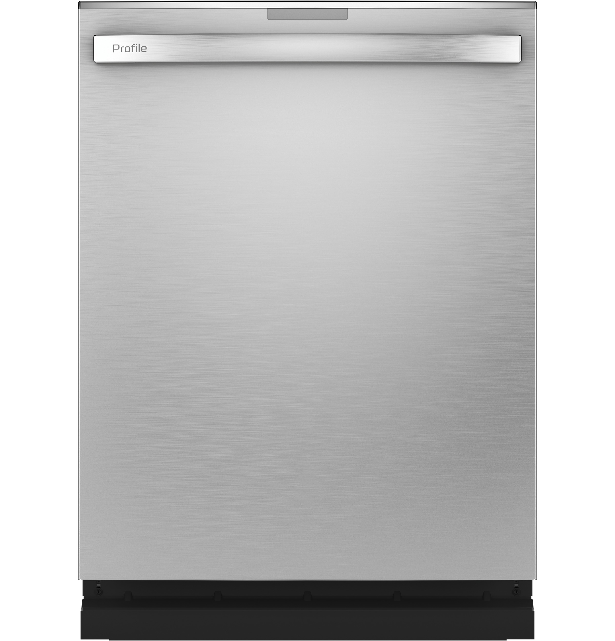 stainless steel dishwasher with logo on handle