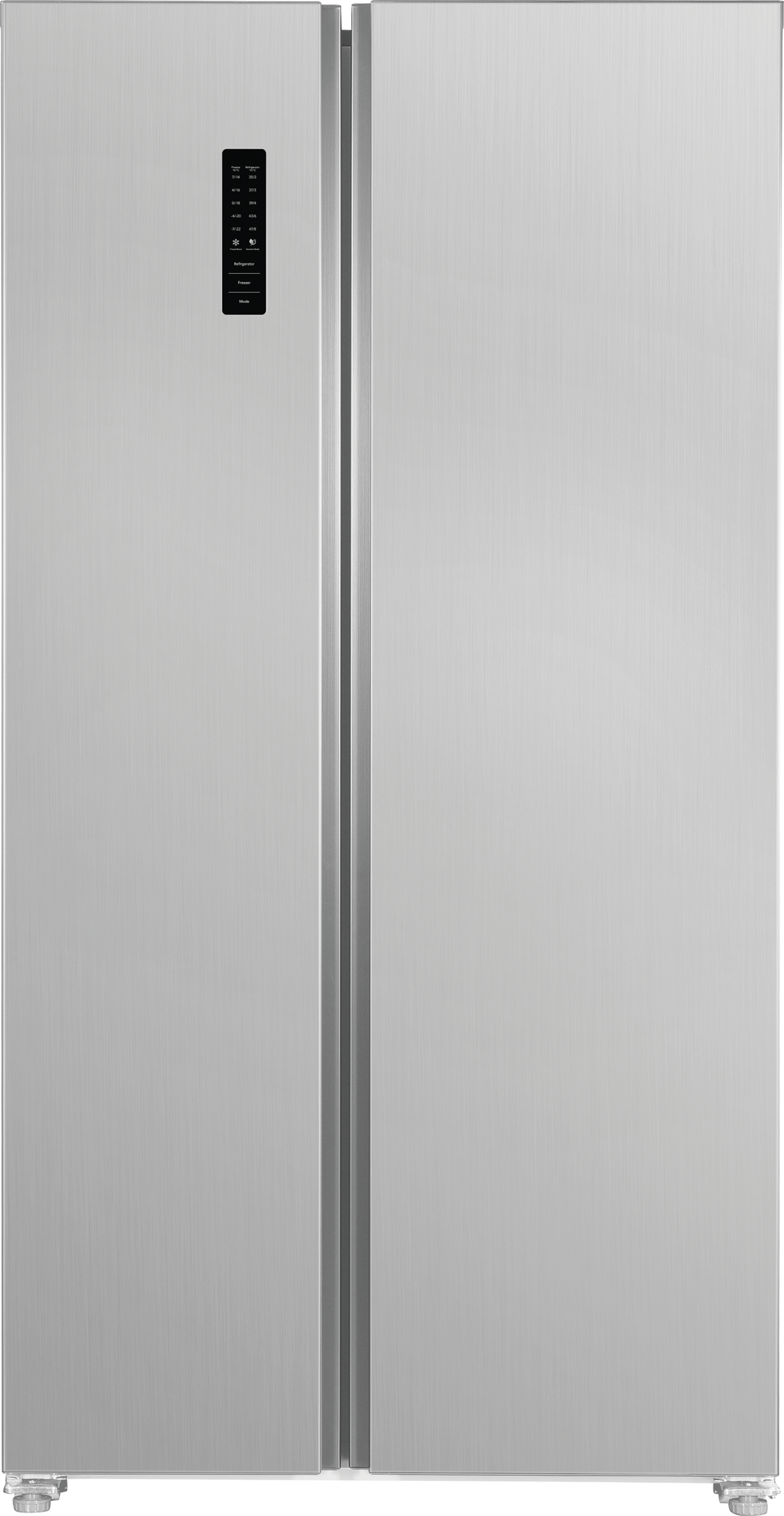 nonhandle fridge with digital touch screen on door