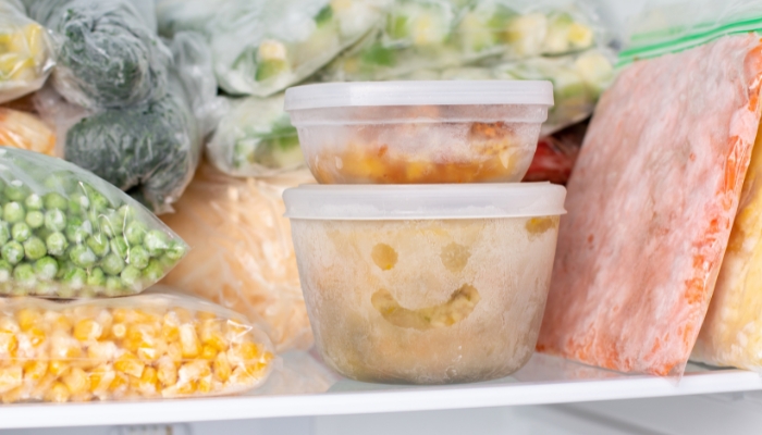 Frozen food with smiley face