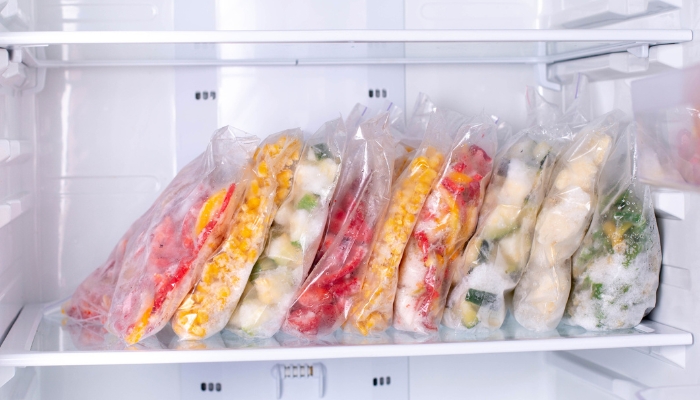 Meal prep in the freezer