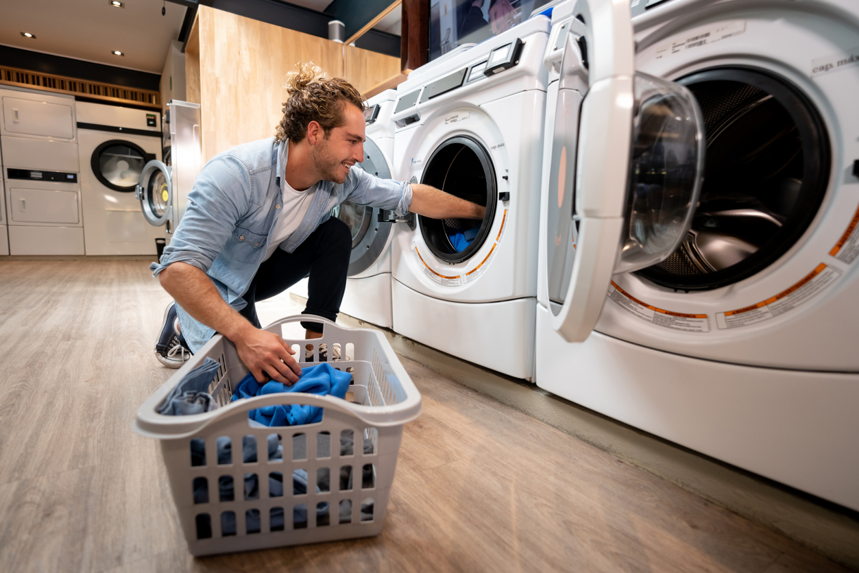 removing laundry from washing machine