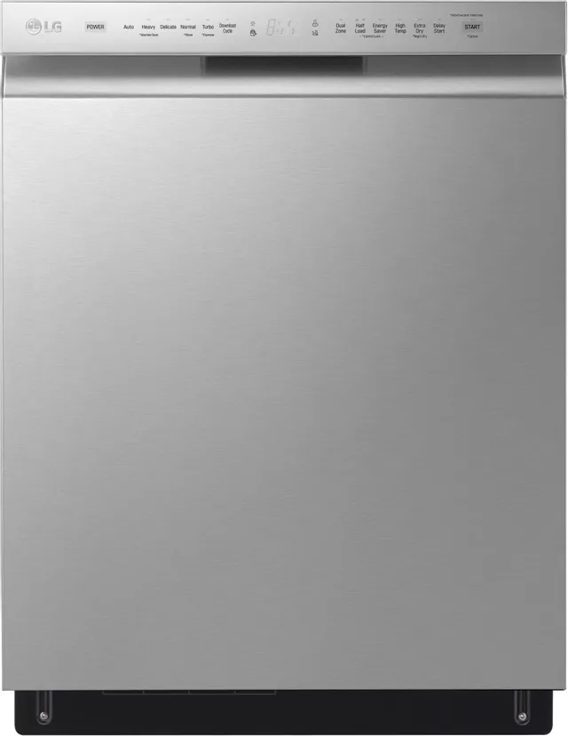 silver LG dishwasher