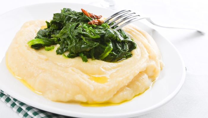 Grits with collard greens