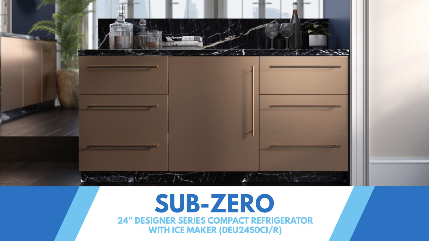 Designer Undercounter  Sub-Zero 24 Fridge/Freezer DEU2450CI