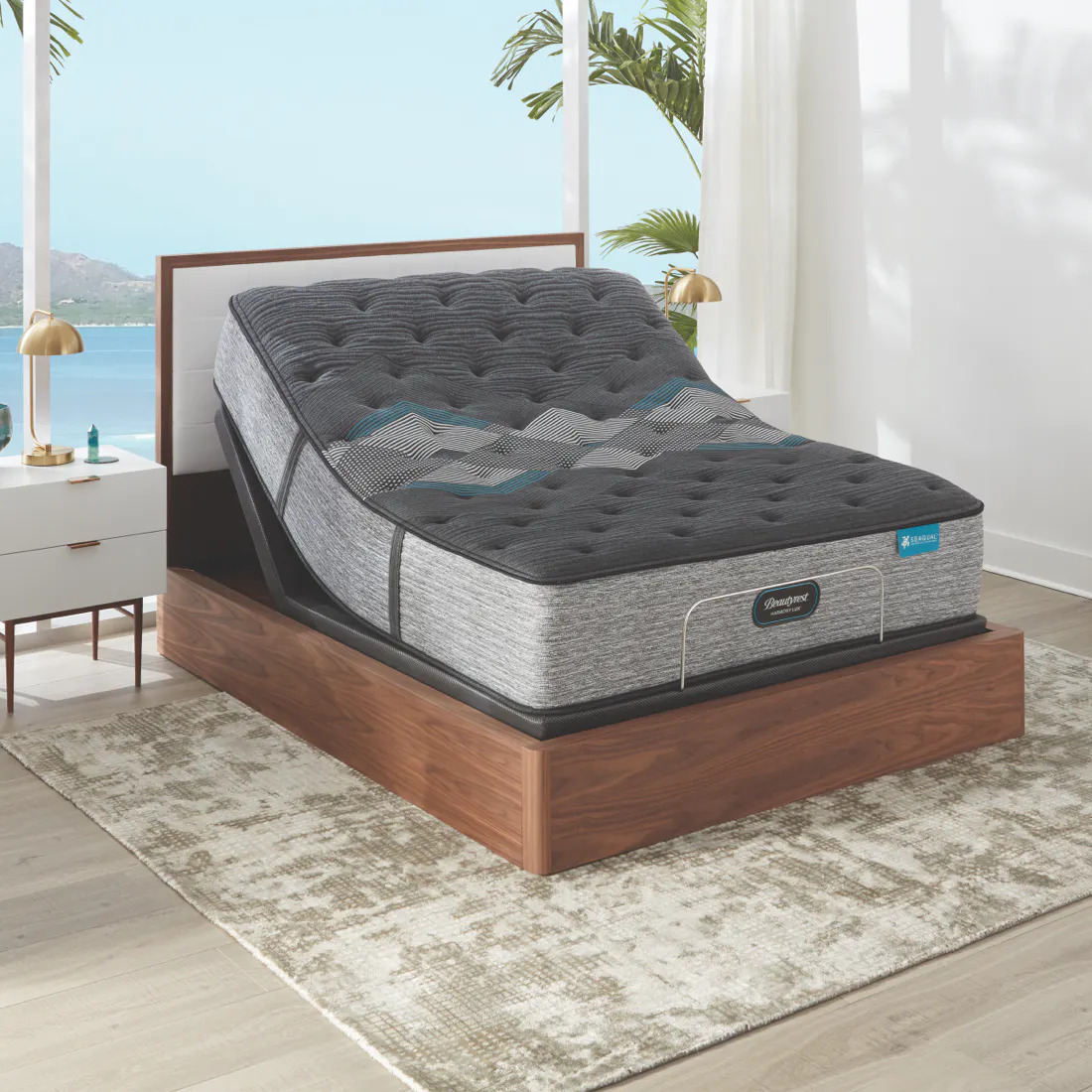 BeautyRest mattress on brand adjustable bedframe