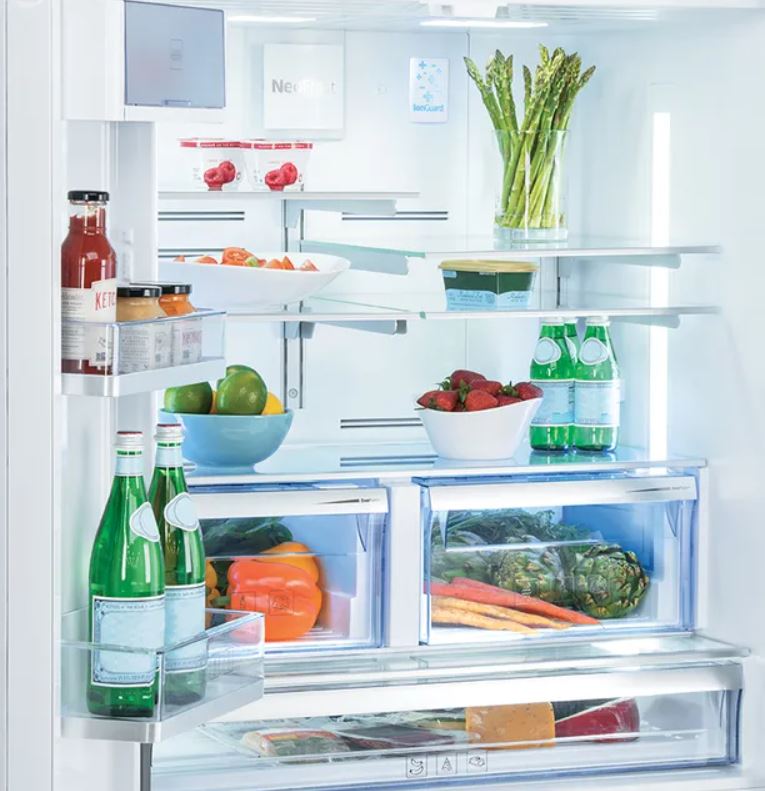 fully stocked Beko fridge