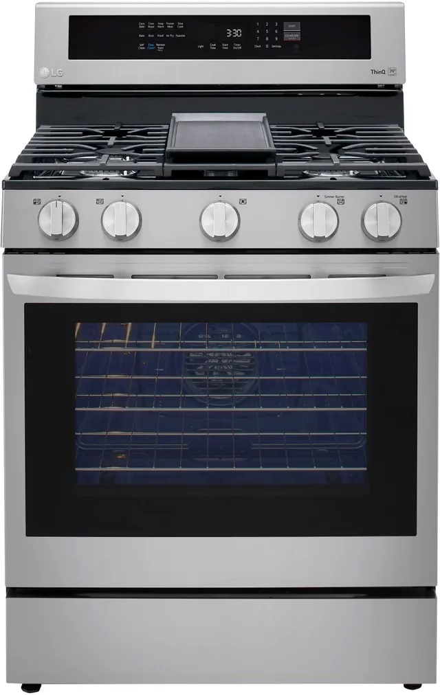 product image of LG 30” Free Standing Gas Convection Smart Range with Air Fry