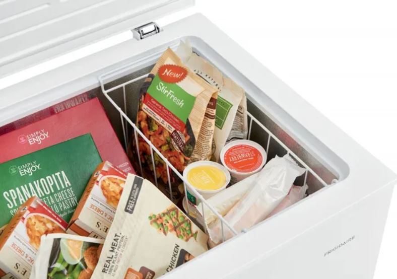 Frigidaire chest freezer with removable basket 
