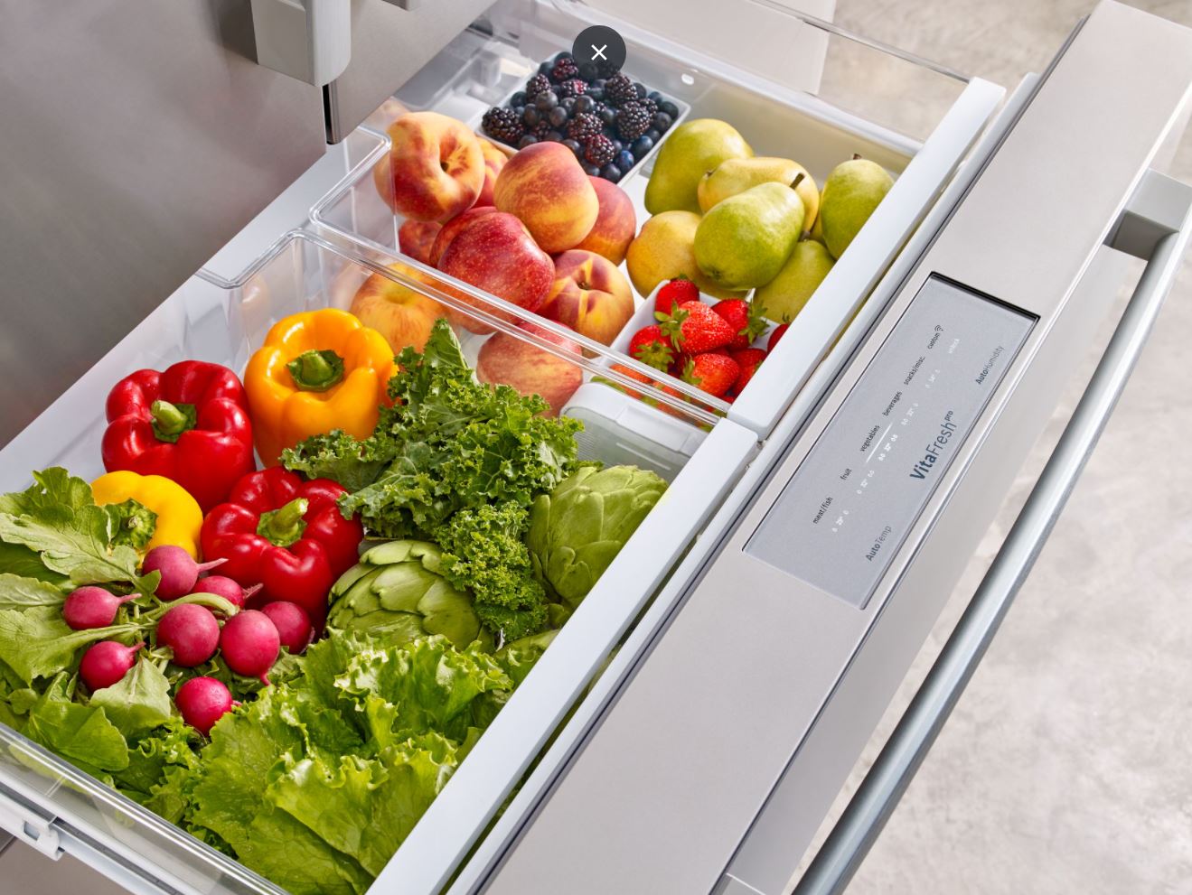 VitaFresh drawers full of fresh produce