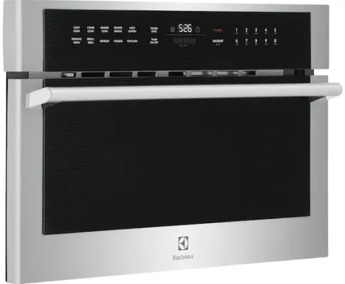 Front view of Electrolux built-in microwave model 