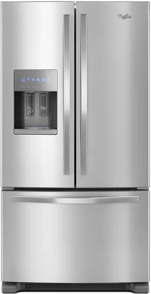 Front view of Whirlpool WRF555SDFZ French door refrigerator