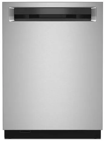 Front view of KitchenAid KDPM604KPS panel ready dishwasher  
