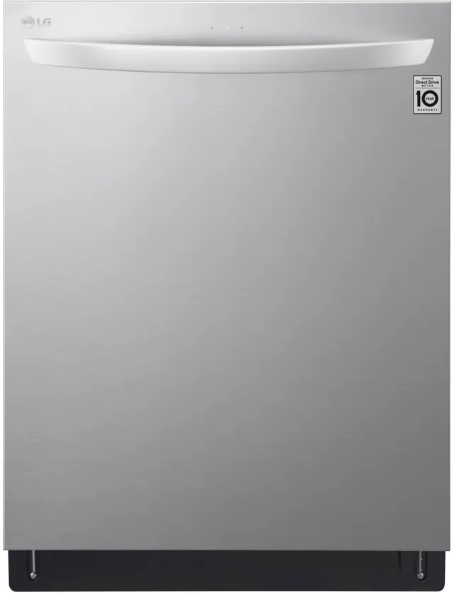 Front view of LG stacked washer and dryer
