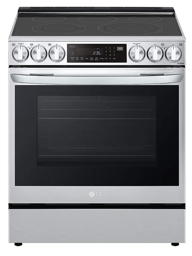 Front view of LG 30” electric range