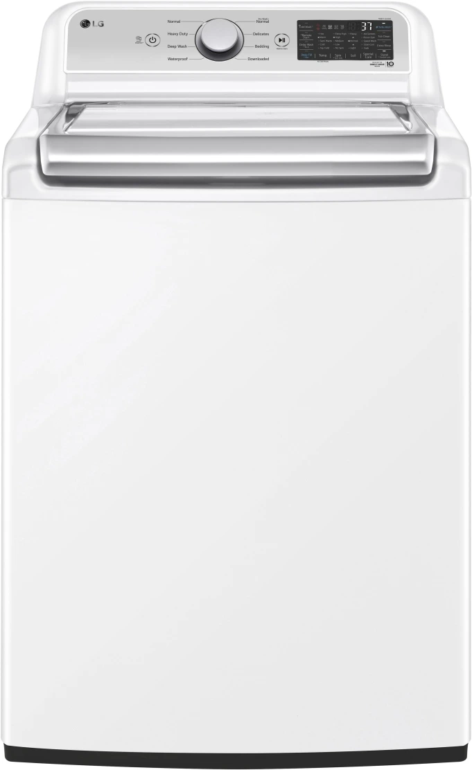 Front view of the LG WT7405CW top load washer 