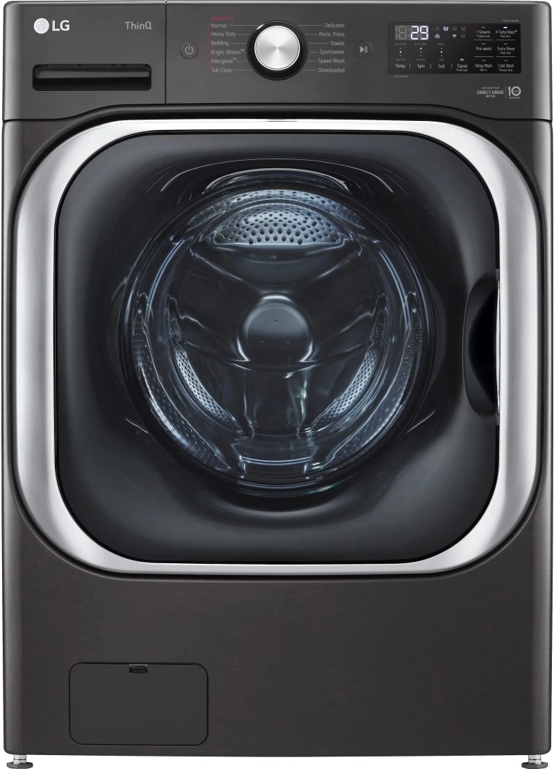 Front view of the LG WM8900HBA front load washer 