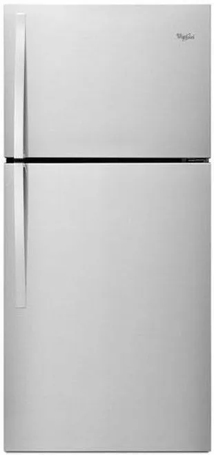 Front view of the Whirlpool WRT549SZDM refrigerator 