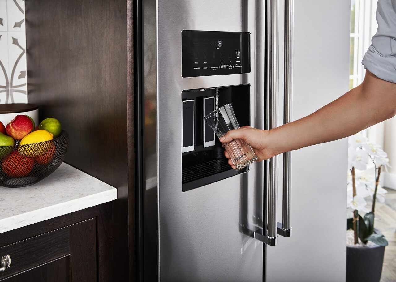 KitchenAid fridge with dispenser 