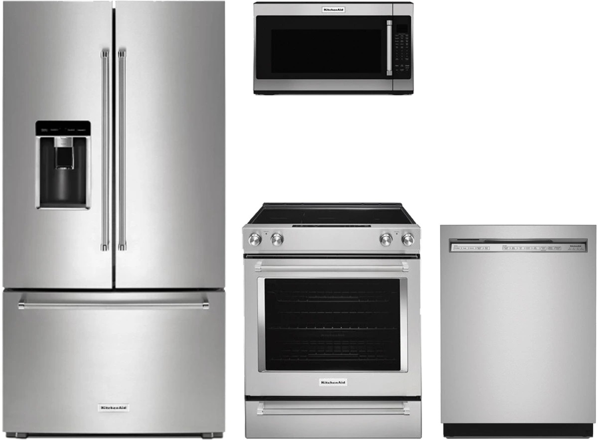  KitchenAid KIKITKRFC704FPS 4-piece appliance bundle 
