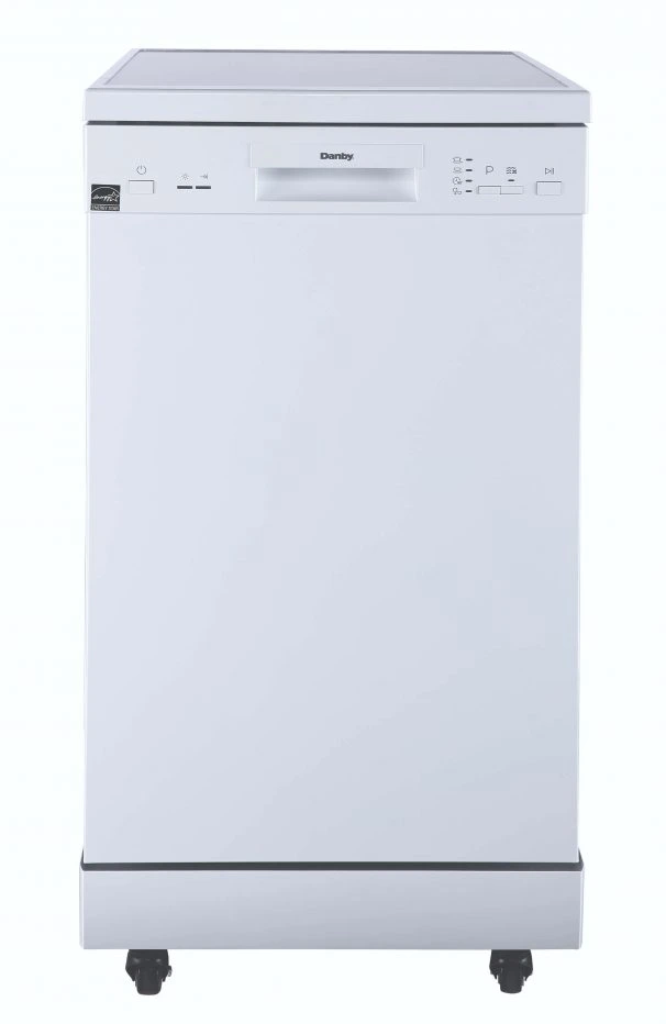 Front view of Danby DDW1805EWP portable dishwasher 