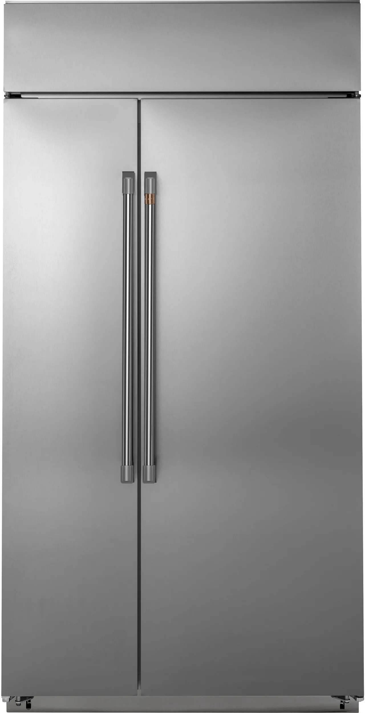 Front view of the Café CSB48WP2NS1 built in refrigerator 