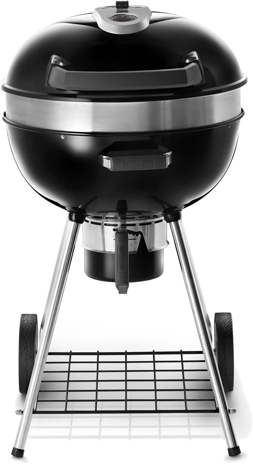 Front view of the Napoleon Pro PRO22K-LEG-2 kettle grill 