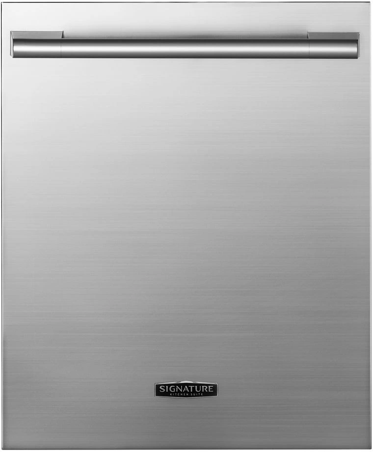 Front view of Signature Kitchen Suite SKSDW2401S stainless steel dishwasher 