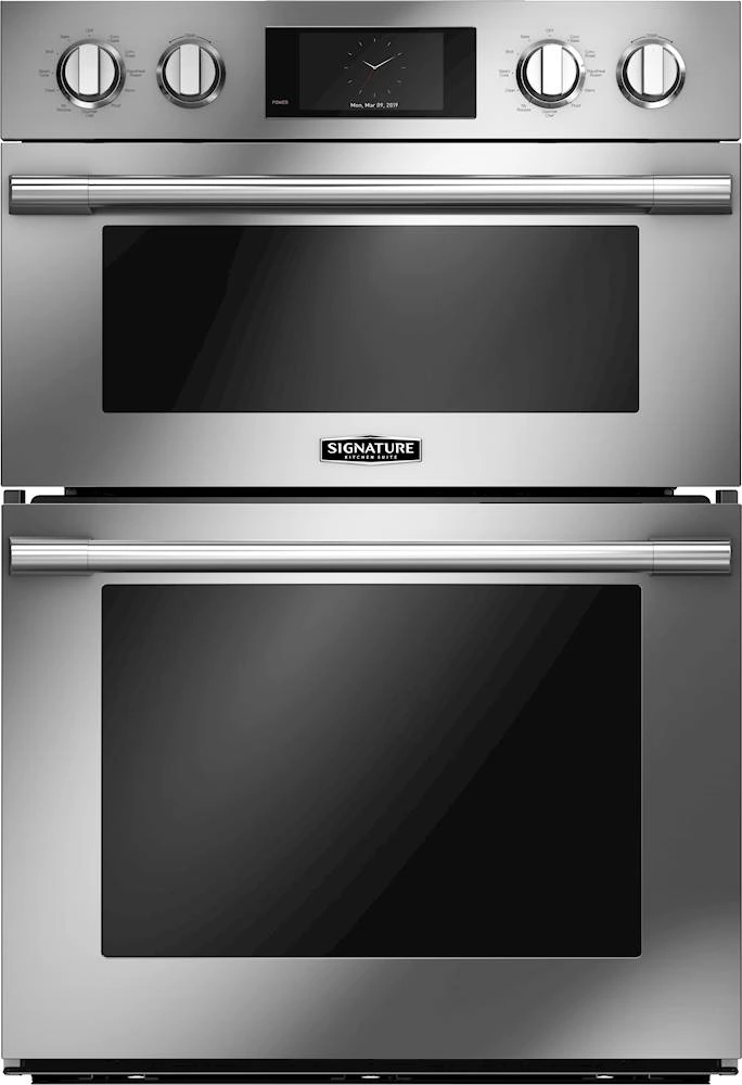 Front view of the Signature Kitchen Suite SKSCV3002S 30” combination microwave oven 