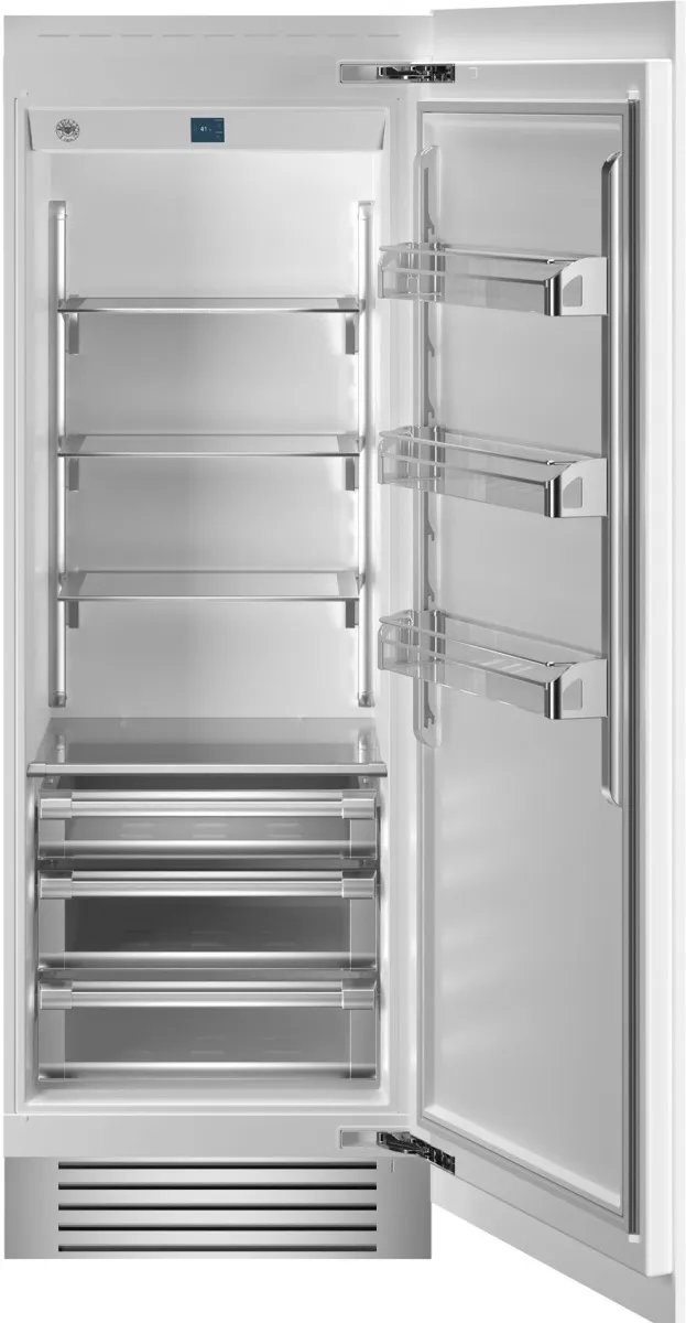 Front view of the Bertazzoni REF30RCPRR column refrigerator 