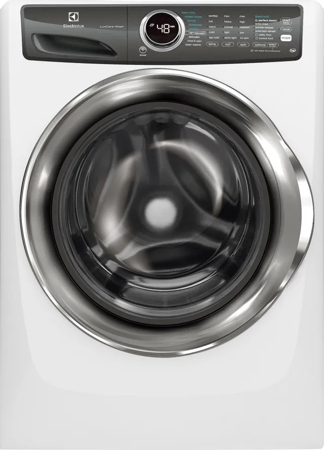 Front view of Electrolux EFLS527UIW front load washer