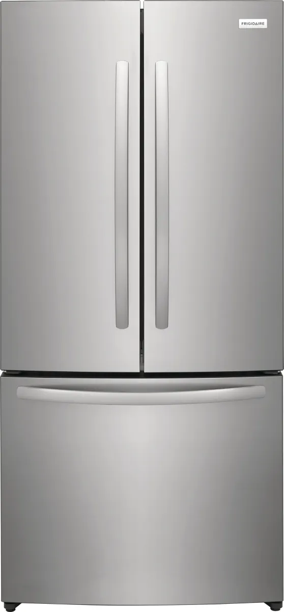 Front view of the Frigidaire FRFG1723AV French door refrigerator 