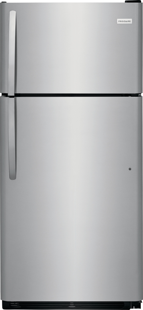 Front view of Frigidaire FFTR1821TS top freezer refrigerator 