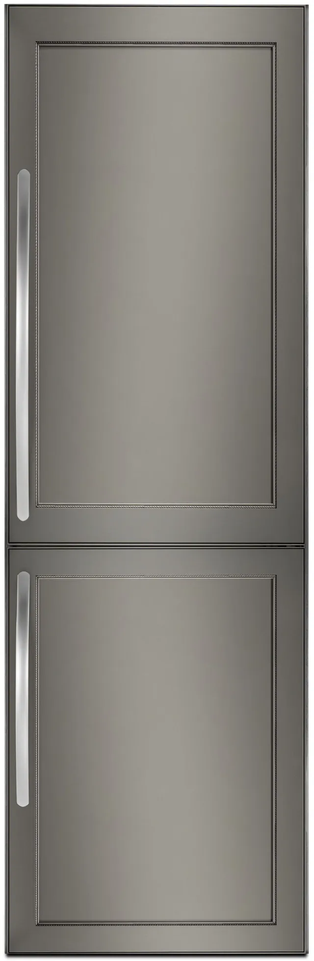 Front view of the KitchenAid KBBX104EPA built-in bottom mount refrigerator 