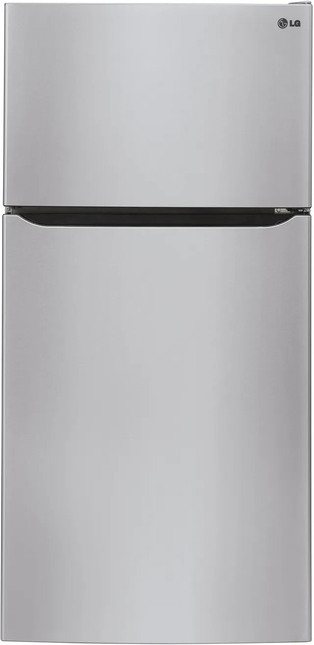 Front view of LG LTCS24223S top freezer refrigerator 
