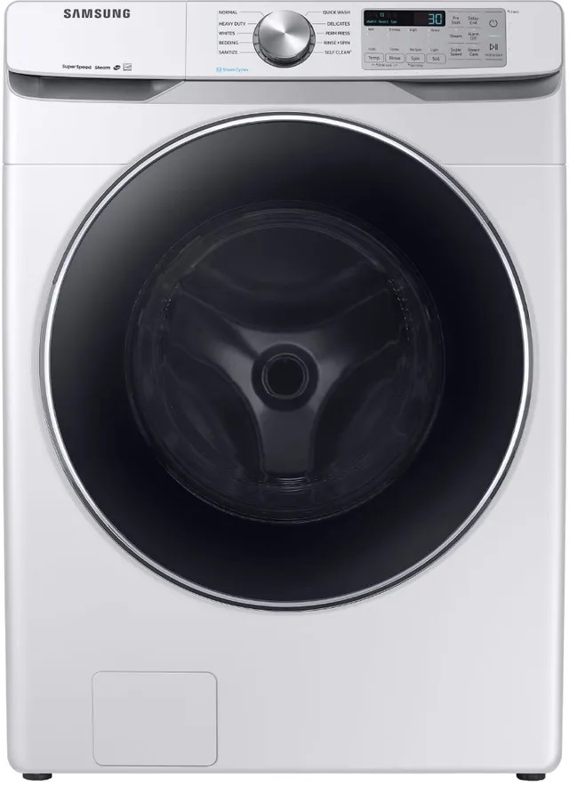  Front view of Samsung WF45T6200AW front load washer 