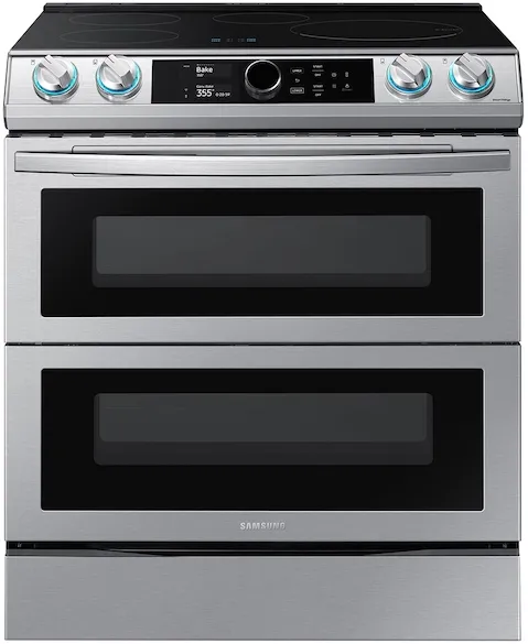 NE63B8611SG Samsung 30 Front Control WiFi Enabled Slide-In Induction Range  with Air Fry - Black Stainless