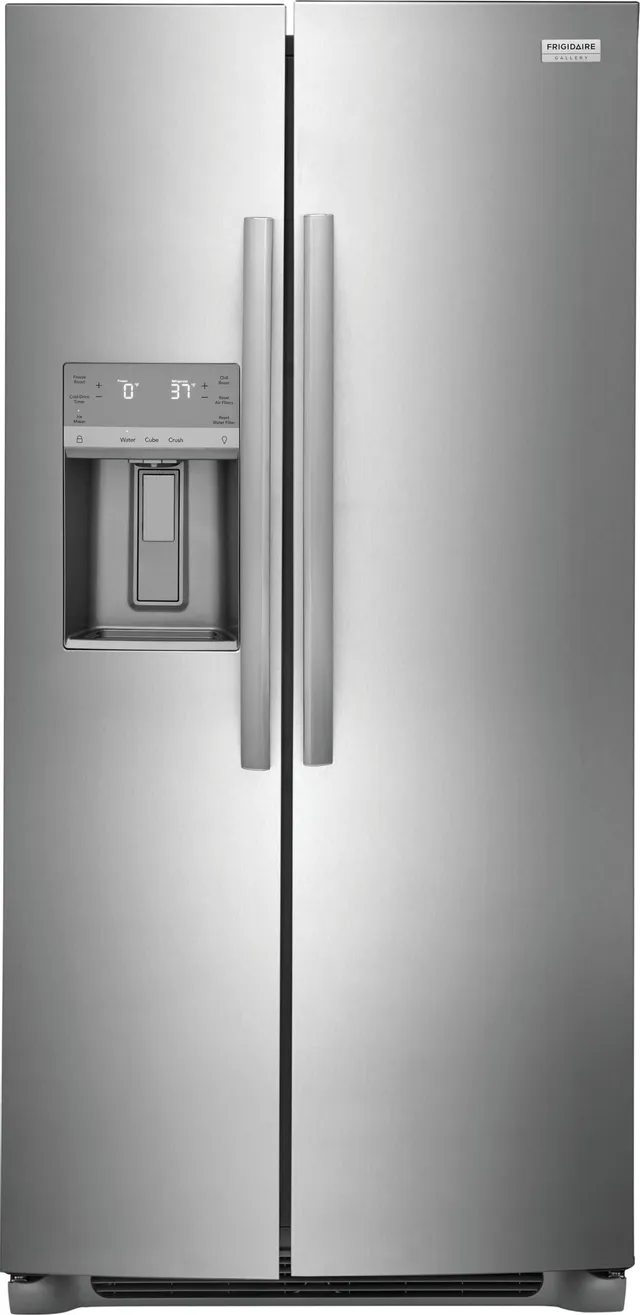 Front view of the Frigidaire Gallery GRSC2352AF side by side refrigerator 