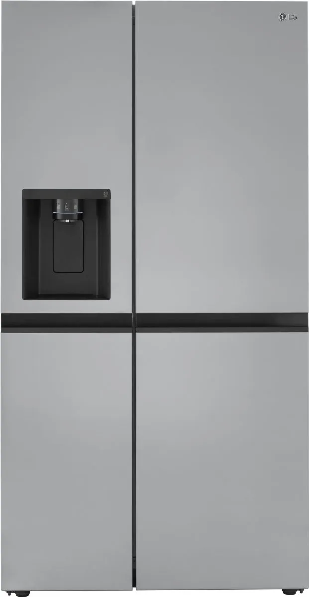 Front view of the LG LRSXS2706S side by side refrigerator 