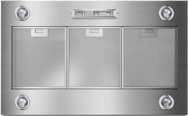 Front view of the KitchenAid UVL6036JSS under cabinet hood liner 