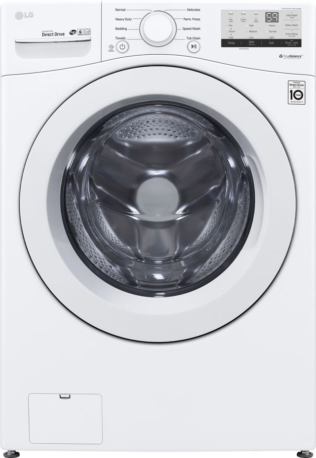 Stock photo of a LG front load washer.