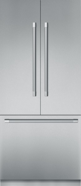 Front view of Thermador T36BT925NS French door refrigerator 