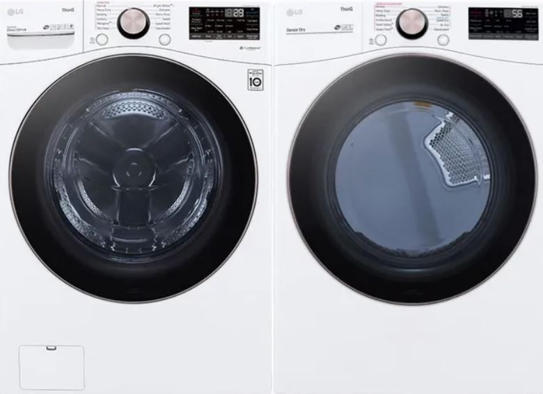 LG laundry pair in white 